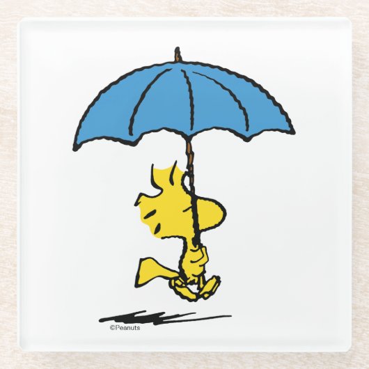 pinda's | Woodstock Blue Umbrella Glazen Onderzetter (Voorkant)