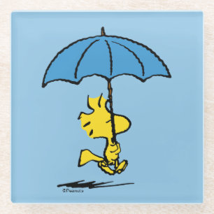 pinda's   Woodstock Blue Umbrella Glazen Onderzetter