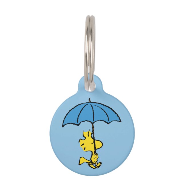 pinda's | Woodstock Blue Umbrella Huisdierpenning (Voorkant)