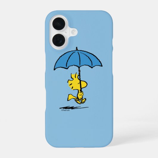 pinda's | Woodstock Blue Umbrella iPhone 16 Hoesje (Achterkant)