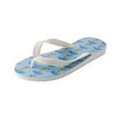 pinda's | Woodstock Blue Umbrella Kinder Teenslippers (Schuin)