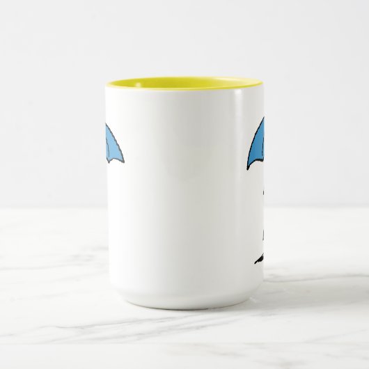 pinda's | Woodstock Blue Umbrella Mok (Midden)