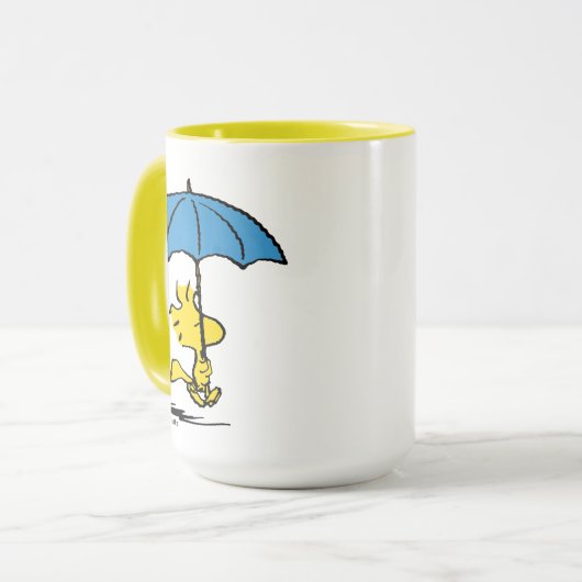 pinda's | Woodstock Blue Umbrella Mok (Voorkant links)