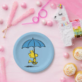 pinda's | Woodstock Blue Umbrella Papieren Bordje (Feest)