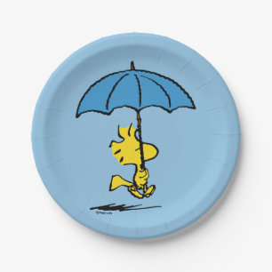 pinda's   Woodstock Blue Umbrella Papieren Bordje