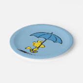 pinda's | Woodstock Blue Umbrella Papieren Bordje (Gekanteld)
