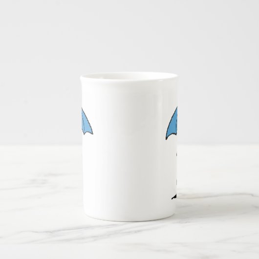 pinda's | Woodstock Blue Umbrella Porselein Kop (Voorkant)