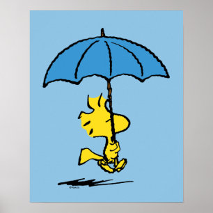 pinda's   Woodstock Blue Umbrella Poster