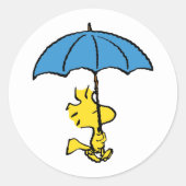 pinda's | Woodstock Blue Umbrella Ronde Sticker (Voorkant)