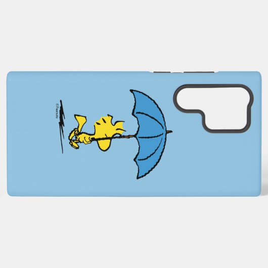 pinda's | Woodstock Blue Umbrella Samsung Galaxy Hoesje (Achterkant horizontaal)