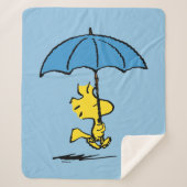 pinda's | Woodstock Blue Umbrella Sherpa Deken (Voorkant)