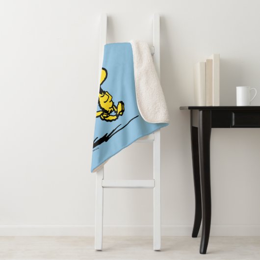 pinda's | Woodstock Blue Umbrella Sherpa Deken (In situ)