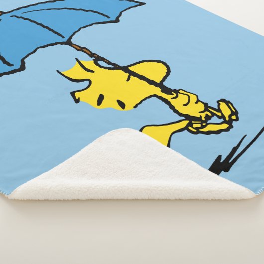 pinda's | Woodstock Blue Umbrella Sherpa Deken (3/4)