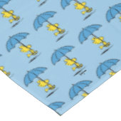 pinda's | Woodstock Blue Umbrella Tafelkleed (Gekanteld)