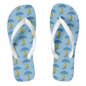 pinda's | Woodstock Blue Umbrella Teenslippers (Voetbed)