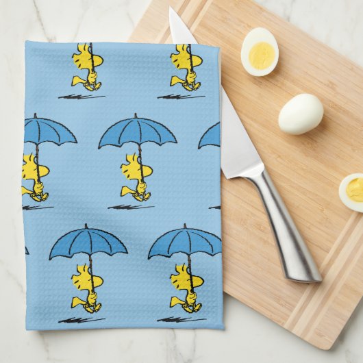 pinda's | Woodstock Blue Umbrella Theedoek (Quarter Fold)