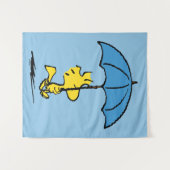 pinda's | Woodstock Blue Umbrella Wandkleed (Voorkant (horizontaal))