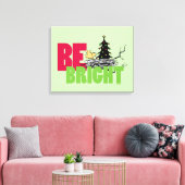 pinda's | Woodstock Christmas Be Bright Canvas Afdruk (Insitu (Woonkamer))