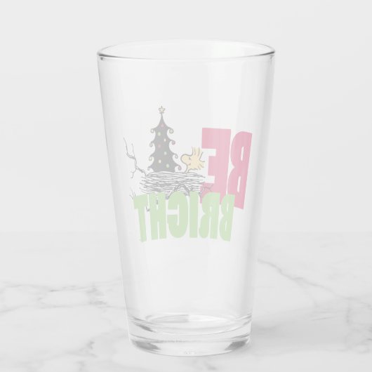 pinda's | Woodstock Christmas Be Bright Glas (Achterkant)