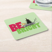 pinda's | Woodstock Christmas Be Bright Kartonnen Onderzetters (Schuin)