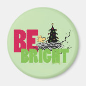 pinda's | Woodstock Christmas Be Bright Magneet (Voorkant)