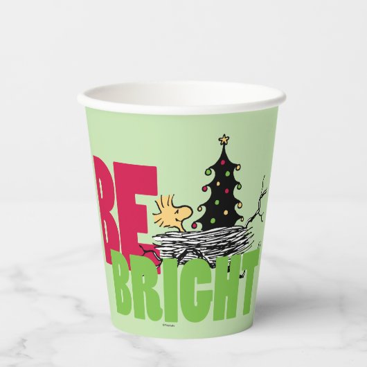 pinda's | Woodstock Christmas Be Bright Papieren Bekers (Voorkant)