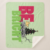 pinda's | Woodstock Christmas Be Bright Sherpa Deken (Voorkant)