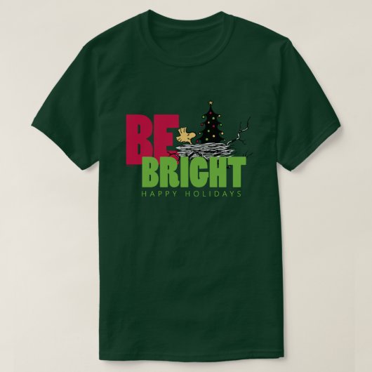 pinda's | Woodstock Christmas Be Bright T-shirt (Design voorkant)