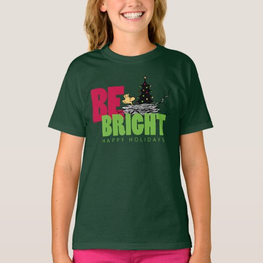 pinda's | Woodstock Christmas Be Bright T-shirt (Voorkant)