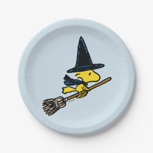 pinda's | Woodstock Halloween Witch Papieren Bordje (Voorkant)