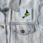 pinda's | Woodstock Halloween Witch Vierkante Button 5,1 Cm (In situ)