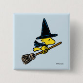 pinda's | Woodstock Halloween Witch Vierkante Button 5,1 Cm (Voorkant)