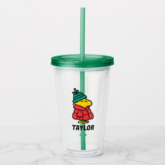 pinda's | Woodstock Puffy Winter Jacket Acryl Drinkbeker (Voorkant)