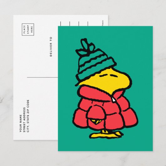 pinda's | Woodstock Puffy Winter Jacket Briefkaart (Voorkant / Achterkant)