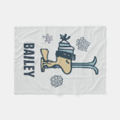 pinda's | Woodstock Ski Pro | Jouw namen toevoegen Fleece Deken (Voorkant (Horizontaal))