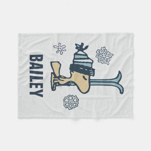 pinda's | Woodstock Ski Pro | Jouw namen toevoegen Fleece Deken (Voorkant (Horizontaal))