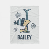 pinda's | Woodstock Ski Pro | Jouw namen toevoegen Fleece Deken (Voorkant)