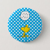 pinda's | Woodstock Speaks & Polka Dots Ronde Button 5,7 Cm (Voorkant)