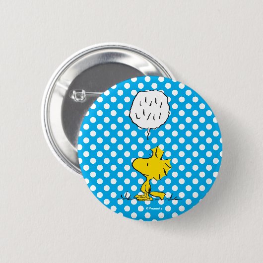 pinda's | Woodstock Speaks & Polka Dots Ronde Button 5,7 Cm (Voorkant /achterkant)