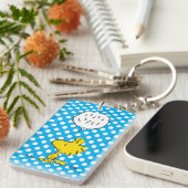 pinda's | Woodstock Speaks & Polka Dots Sleutelhanger (Voorkant Rechts)