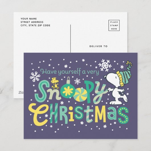 pinda's | Ziehier een zeer slopend kerstfeest Feestdagenkaart (Voorkant / Achterkant)