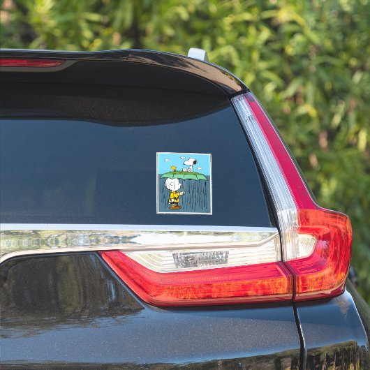 Pinda's | Zonnige Dag Regenachtige Dag Half & Half Sticker (Auto Zijkant)