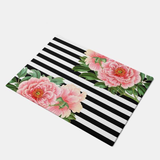 pinda's zwarte strepen deurmat (Schuin)