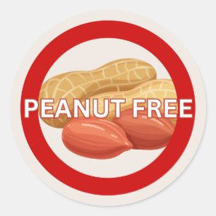 Pindavrije voedselallergie Alert Ronde Sticker