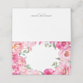 Pindhout van roze Waterverf pony's Plaatskaartje (Buitenkant ongevouwen)