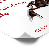 Pindvrij Cafe-teken Poster (Hoek)