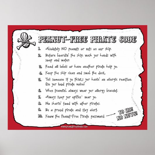 Pindvrije Piratcode (Poster) Poster (Voorkant)