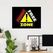 Pindvrije zone (Pindanut Allergy) Poster (Thuiskantoor)