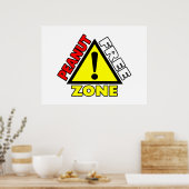 Pindvrije zone (Pindanut Allergy) Poster (Keuken)