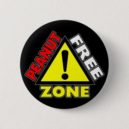 Pindvrije zone (Pindanut Allergy) Ronde Button 5,7 Cm (Voorkant)